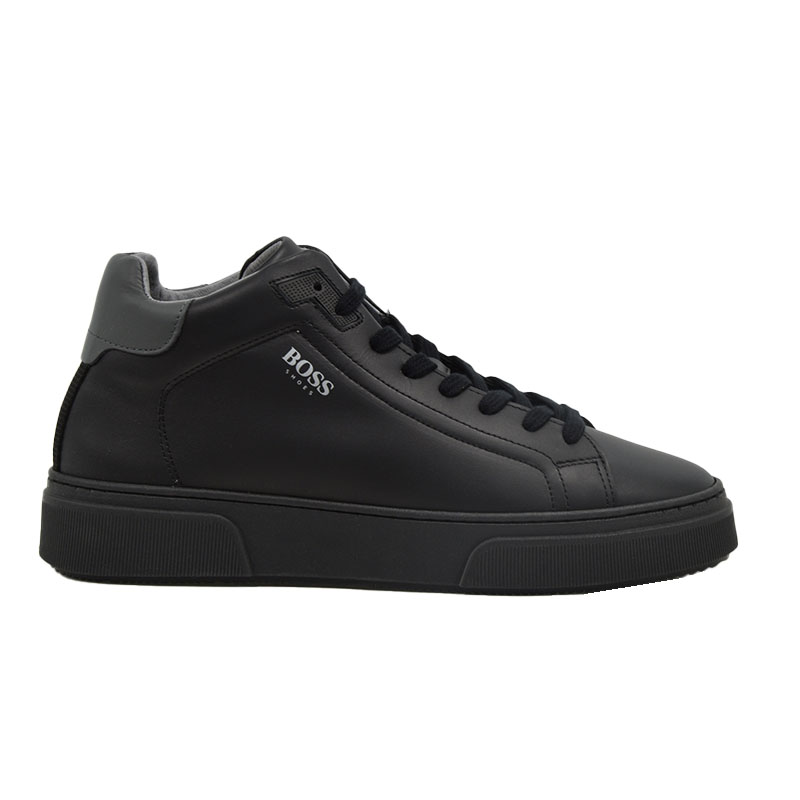 Ανδρικά sneakers μποτάκια BOSS XU323/C BLK NAUSICA μαύρο δέρμα Ανδρικά >Κατηγορίες>Ανδρικά Sneakers
