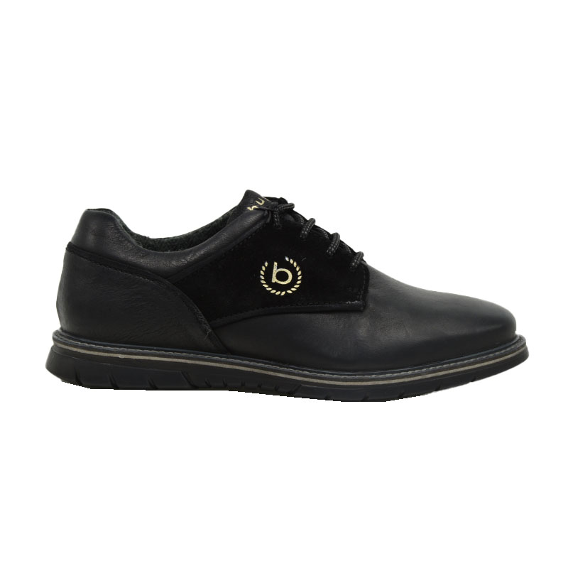 Ανδρικά παπούτσια BUGATTI 331-AER06-3214 1010 BLACK/BLACK μαύρο δέρμα Ανδρικά >Κατηγορίες>Casual