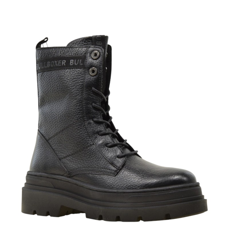 Γυναικεία αρβυλάκια Bull Boxer 6VD0040201 2100 Black leather μαύρο δέρμα