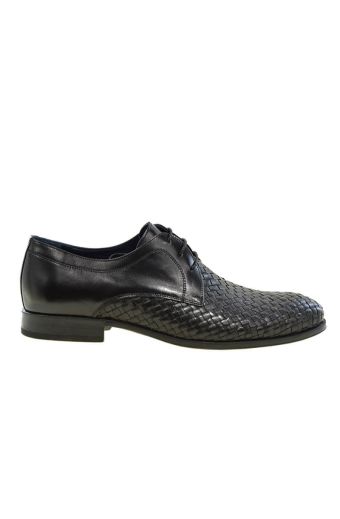 Ανδρικά παπούτσια Damiani 1201 μαύρο δέρμα