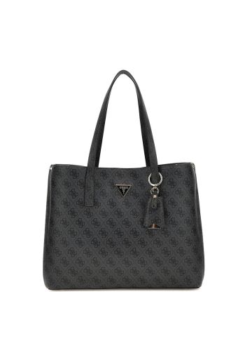 Γυναικεία τσάντα shopper GUESS SG877823 MERIDIAN COAL LOGO μαύρο