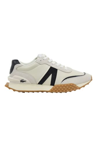 Ανδρικά sneakers Lacoste L-SPIN DELUXE 123 1 SMA WHT/BLK TEXTILE 745SMA0020147 λευκό δέρμα καστόρι