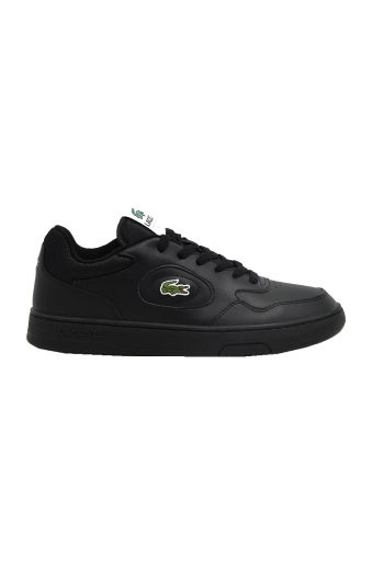 Ανδρικά sneakers Lacoste LINESET 223 1 SMA BLK/BLK 746SMA004502H LEATHER μαύρο δέρμα