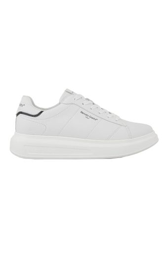 Ανδρικά sneakers Renato Garini 516-700 MARCELLO-516 WHITE 857-2/BLK PATENT/WHITE OUTSOLE λευκό/μαύρο