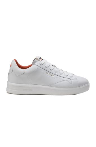 Ανδρικά sneakers REPLAY RZ400005L UNIVERISTY M PRIME 0061-WHITE λευκό δέρμα