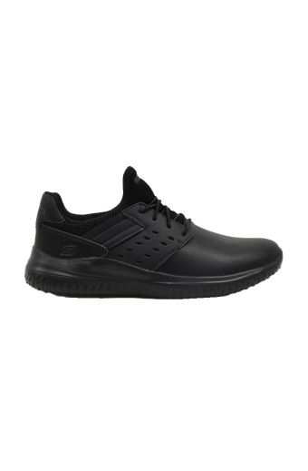 Ανδρικά sneakers SKECHERS 210308/BBK DELSON 3.0 EZRA BLACK μαύρο δέρμα