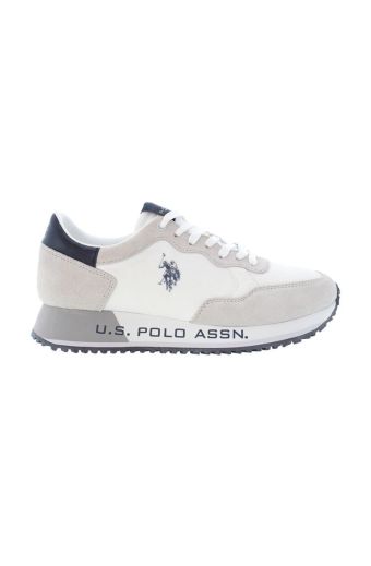 Ανδρικά sneakers U.S.POLO ASSN CLEEF006-WHI TEXTILE-SUEDE λευκό