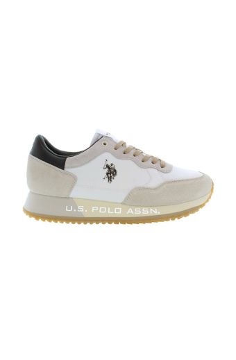 Ανδρικά sneakers U.S.POLO ASSN CLEEF006-WHI-BLK01 μπεζ