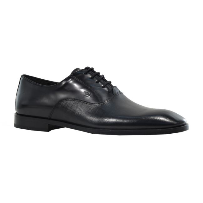Ανδρικά παπούτσια BOSS V7167 GLM BLACK GLAMOUR μαύρο δέρμα