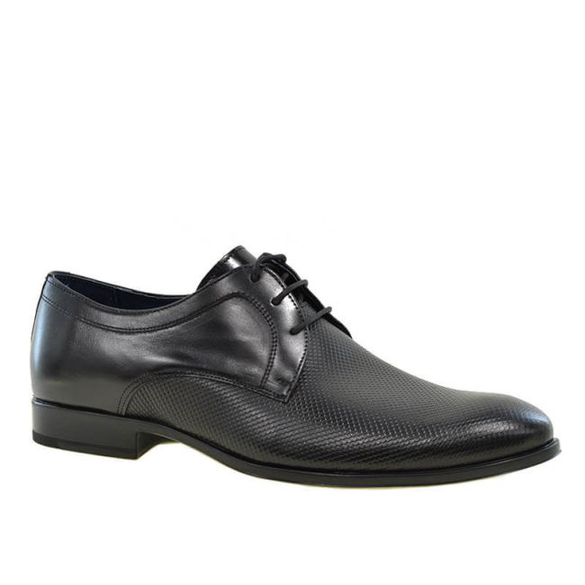 Ανδρικά παπούτσια Damiani 1192 μαύρο δέρμα