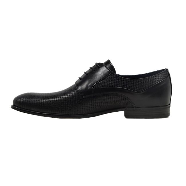 Ανδρικά παπούτσια Damiani 1195 μαύρο δέρμα