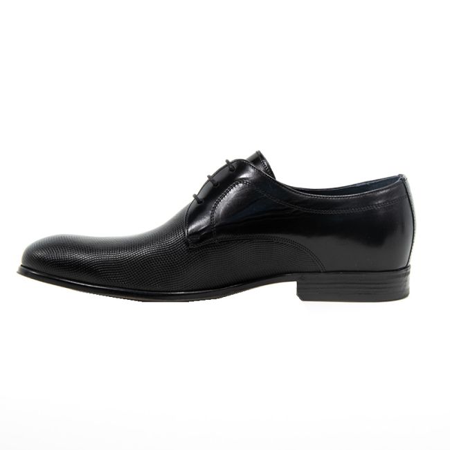 Ανδρικά παπούτσια Damiani 2210 μαύρο δέρμα