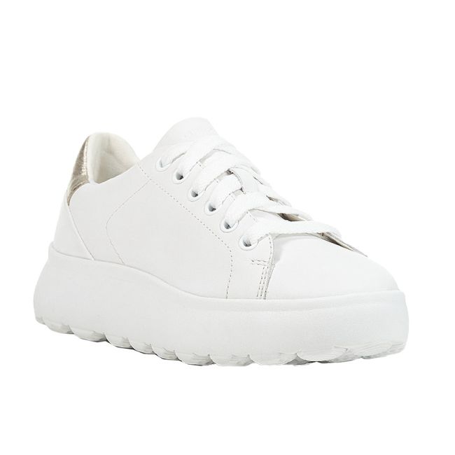 Γυναικεία sneakers GEOX D SPHERICA EC4.1 B-NA+ME.SHE D35TCB 085Y2 CO232 λευκό δέρμα