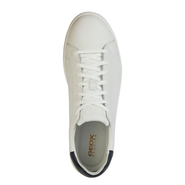 Ανδρικά sneakers GEOX U SPHERICA ECUB-1 A-COAT.COW U45GPA 0009B C0899 λευκό δέρμα