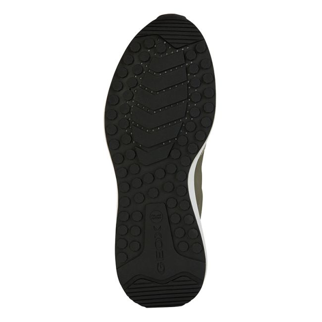 Ανδρικά sneakers GEOX U VOLPIANO A-SUEDE+TEXTILE U45GCA 02211 C3016 λαδί δέρμα