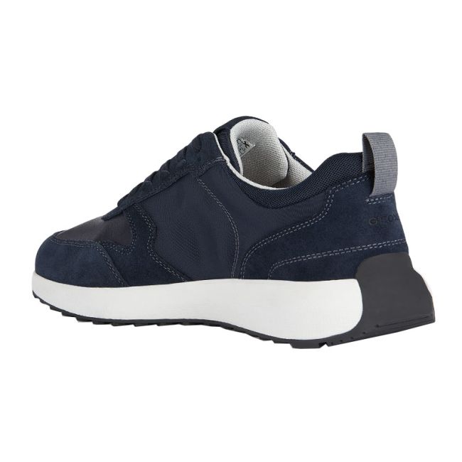 Ανδρικά sneakers GEOX U VOLPIANO A-SUEDE+TEXTILE U45GCA 02211 C4002 μπλε δέρμα