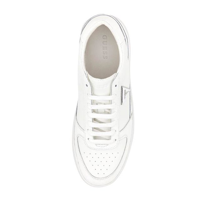 Ανδρικά sneakers GUESS FM7SILLEA12 SILLEA-WHBLK λευκό δέρμα