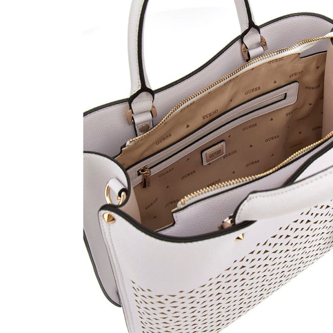 Γυναικεία τσάντα χειρός/ώμου GUESS HWBP877806 MERIDIAN WHITE λευκό