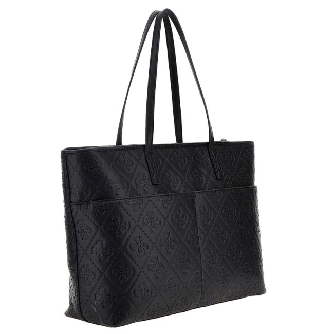 Γυναικεία τσάντα χειρός/ώμου GUESS HWSD900637 POWER PLAY BLACK LOGO μαύρο