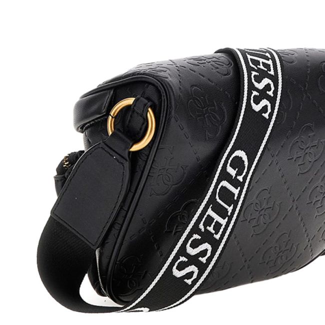 Γυναικεία τσάντα χιαστί GUESS HWSD900680 POWER PLAY MINI BLACK LOGO μαύρο