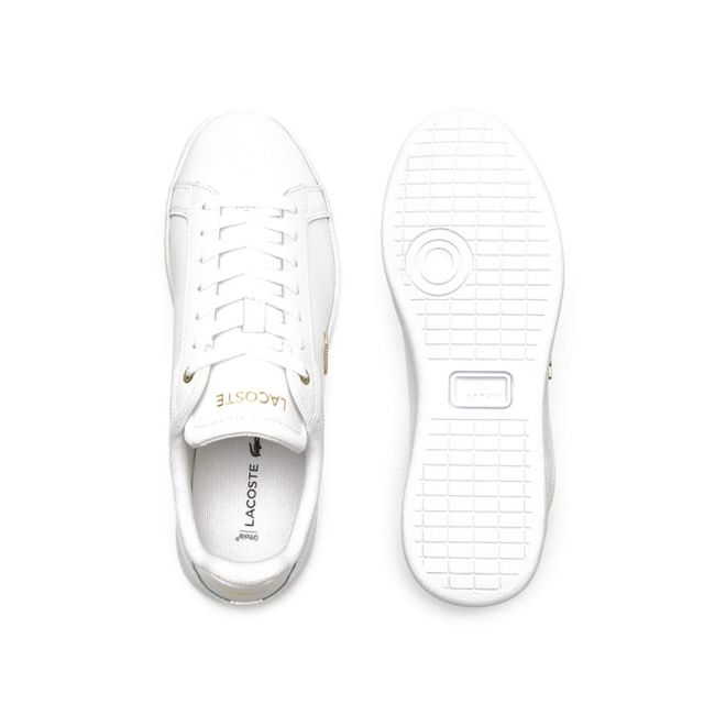 Γυναικεία sneakers Lacoste CARNABY PRO 124 1 SFA WHT/GLD 747SFA0040216 λευκό δέρμα