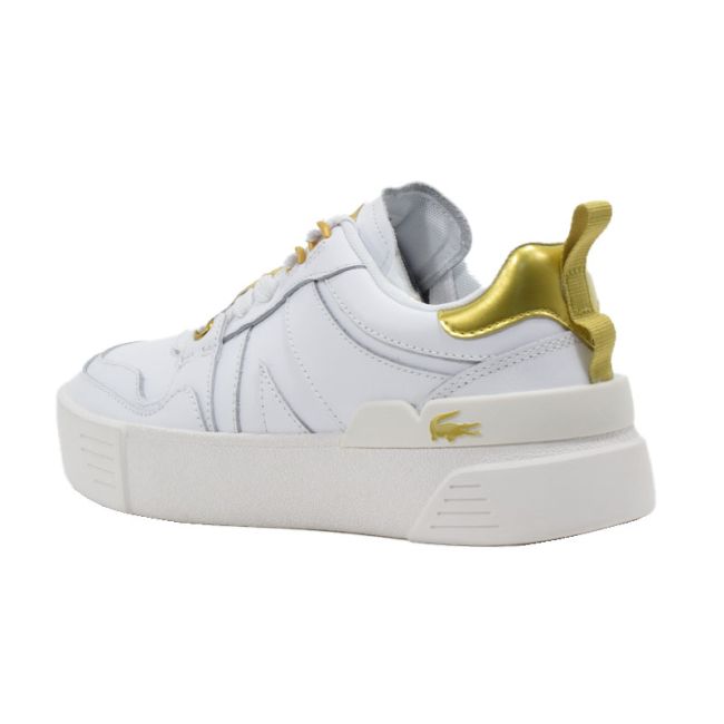 Γυναικεία sneakers Lacoste L002 123 3 CFA WHT/GLD LEATHER 745CFA0032216 λευκό δέρμα