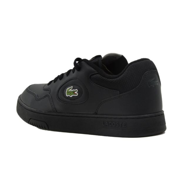 Ανδρικά sneakers Lacoste LINESET 223 1 SMA BLK/BLK 746SMA004502H LEATHER μαύρο δέρμα