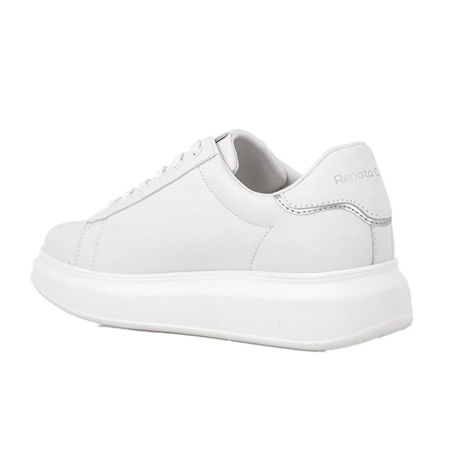 Ανδρικά sneakers Renato Garini 251 MARCELLO-2215 WHITE/WHITE/SILVER FP-001-69 λευκό ασημί