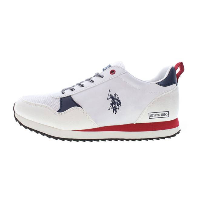 Ανδρικά sneakers U.S.POLO ASSN BALTY003-WHI TEXTILE-ECO NUBUCK λευκό