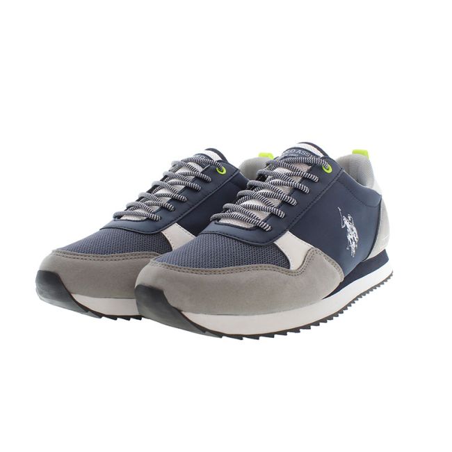 Ανδρικά sneakers U.S.POLO ASSN BALTY003-DBL-GRY02 TEXTILE-ECO NUBUCK μπλε