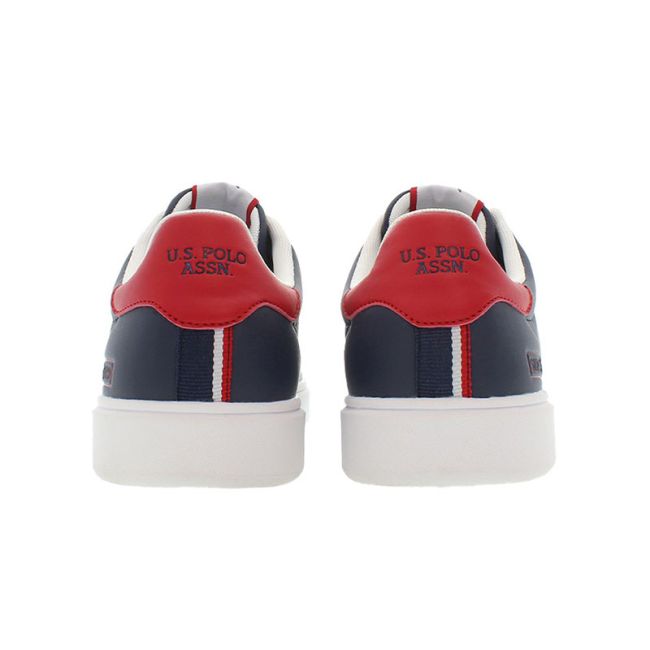 Ανδρικά sneakers U.S.POLO ASSN BYRON001 DBL RED ECO LEATHER μπλέ κόκκινο