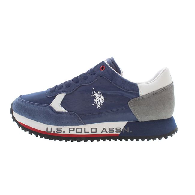 Ανδρικά sneakers U.S.POLO ASSN CLEEF001A-BLU009 NYLON-SUEDE μπλε