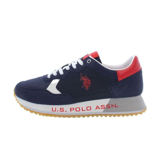 Ανδρικά sneakers U.S.POLO ASSN CLEEF006 -DBLOO8 TEXTILE-SUEDE μπλε
