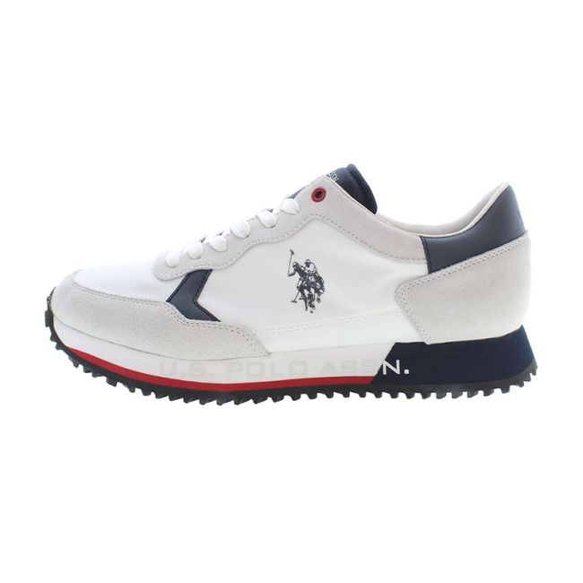 Ανδρικά sneakers U.S.POLO ASSN CLEEF001A-WHI-DBL09 NYLON-SUEDE λευκό