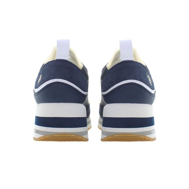 Γυναικεία sneakers U.S.POLO ASSN SYLVI008-BLU-GOL01 ECO LEATHER-MESH μπλε