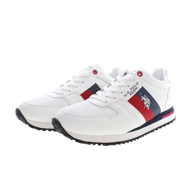 Ανδρικά sneakers U.S.POLO ASSN XIRIO003A-WHI ECO LEATHER-MESH λευκό