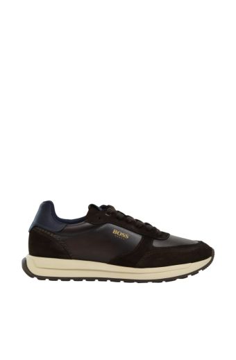 Ανδρικά sneakers BOSS EF310 BLACK GARDA/SUEDE μαύρο δέρμα