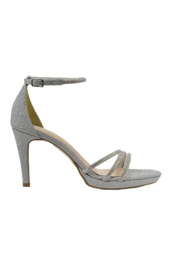 Γυναικεία πέδιλα Ellen 72158 ασημί glitter