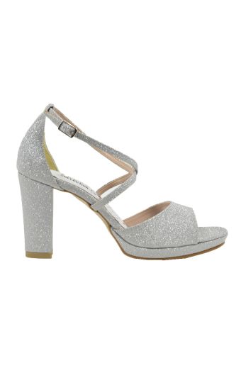 Γυναικεία πέδιλα Ellen 78103 ασημί glitter