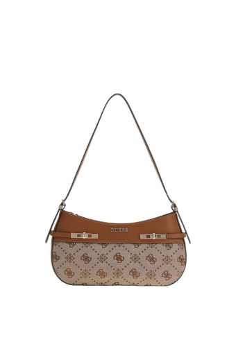 Γυναικεία τσάντα χειρός/ώμου GUESS HWJP990217-LTL LATTE LOGO MELINDA μπεζ