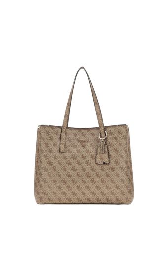 Γυναικεία τσάντα ώμου GUESS HWSG697423-LTL LATTE LOGO MERIDIAN μπεζ