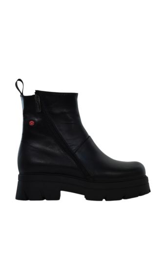 Γυναικεία μποτάκια Robinson 113536 μαύρο δέρμα