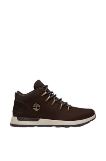 Ανδρικά μποτάκια Timberland TB0A6DQDA2M SPRINT TREKKER MID LACE SNEAKER DARK BROWN NUBUCK καφέ δέρμα nubuck