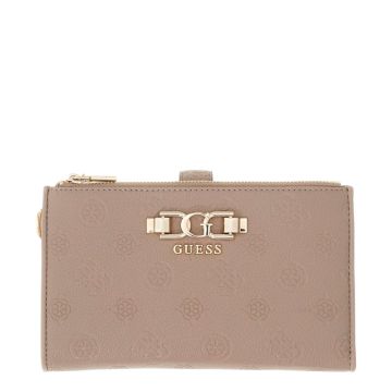 Γυναικείο πορτοφόλι GUESS SWPD9916157-DKO DARK TAUPE LOGO ANISE SLG μπεζ