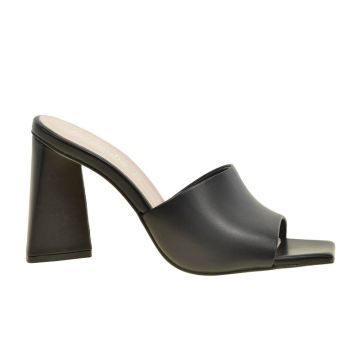 Γυναικεία mules Makis Fardoulis 828-01 μαύρο δέρμα