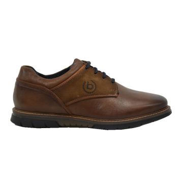 Ανδρικά παπούτσια BUGATTI 331-AER06-3214 6300 COGNAC/COGNAC ταμπά δέρμα