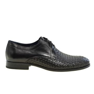 Ανδρικά παπούτσια Damiani 1201 μαύρο δέρμα