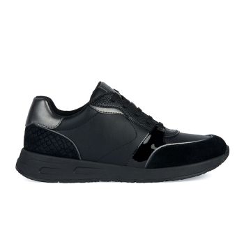 Γυναικεία sneakers GEOX D BULMYA A-GBK+PRINT.SUEDE D36NQA 054BS C9999 μαύρο δέρμα