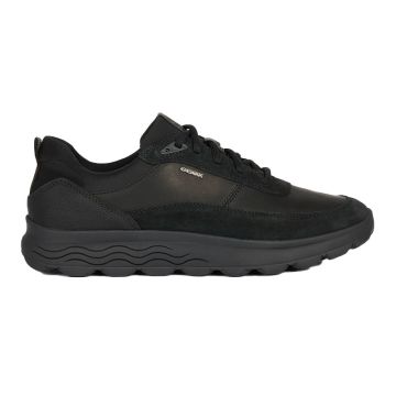 Ανδρικά sneakers GEOX U SPHERICA E–NAPPA+SUEDE U16BYE 08522 C99997 BLACK μαύρο δέρμα