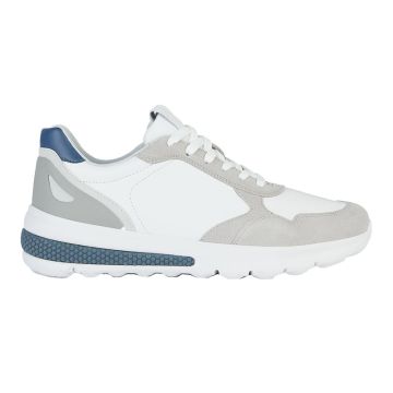 Ανδρικά sneakers GEOX U SPHERICA ACTIF A-SM.LE+SUE U45BAA 04322 C1236 λευκό δέρμα